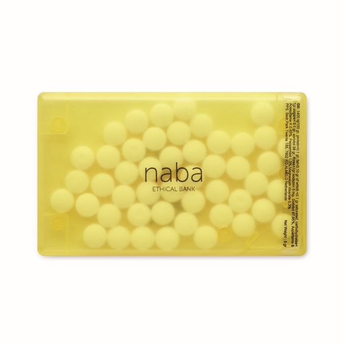 Dispensador de caramelos tipo tarjeta